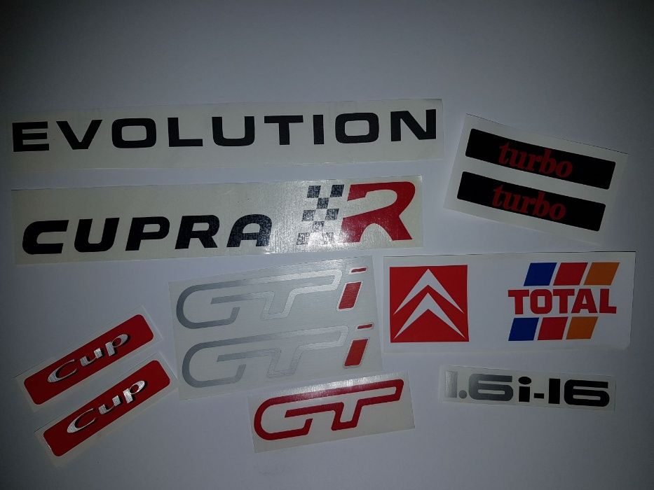 autocolantes diversos para carro