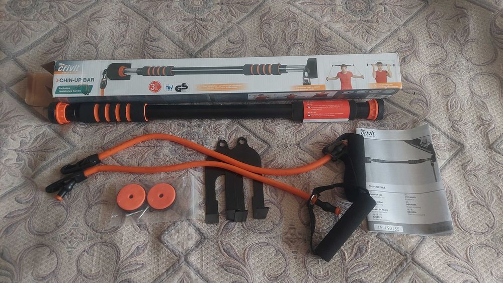 Турнік Crivit Chin-Up Bar у дверний отвір 72-98 см. До 100 кг. Новий.