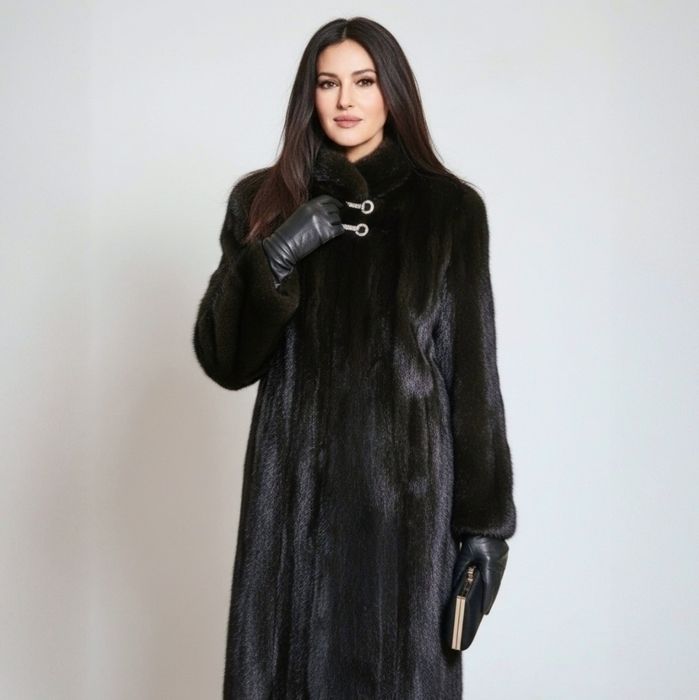 Розкішна норкова шуба (максi) — натуральна норка, довжина 130 см