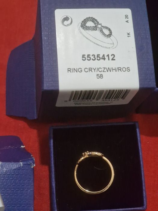 Conjunto anel e fio infinito Swarovski