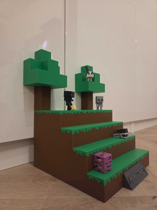 Stojak Półka Ekspozytor na figurki Kinder Joy - Minecraft