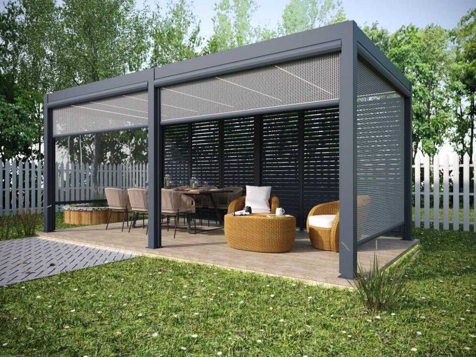 Pergola premium 4x6 manualna z oświetleniem led
