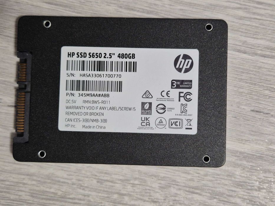 SSD диск 480GB HP S650 (SATA3 \ 2.5"). Trade-IN