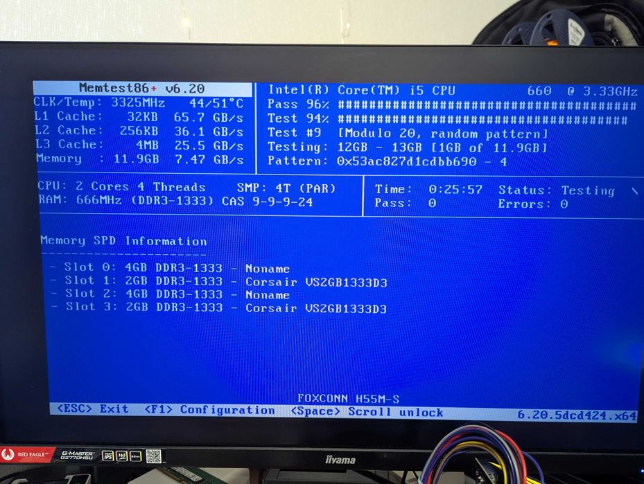 Комплект core i5-660 /12gb DDR3/Foxconn H55M-S материнка 1156 COM порт