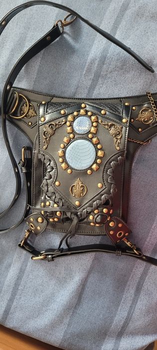 Bolsa de perna de cor preta
