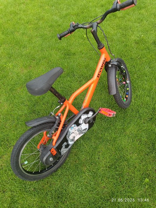 Rower dziecięcy Btwin 16'' pomarańczowy Robot 500