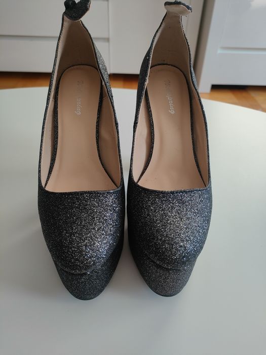 Czółenka brokatowe 37 NOWE!