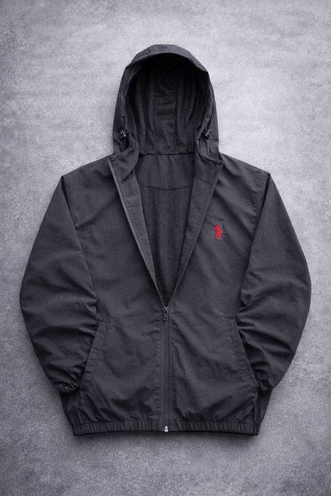 Стильна Вітрівка Polo Ralph Lauren | Плащівка Креш | Графіт | S-XXXL