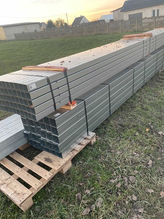 Słup ocynkowany 100x100x3 4,4.5,5,6,7m  profil  wiaty garaż bramy hale