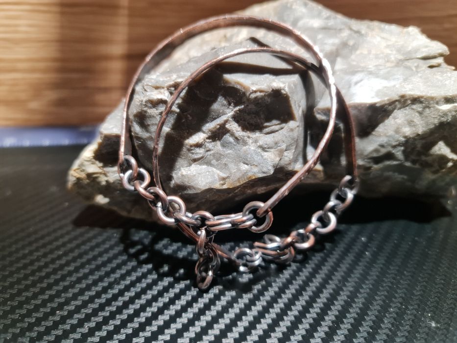 Miedziana bransoleta damska handmade