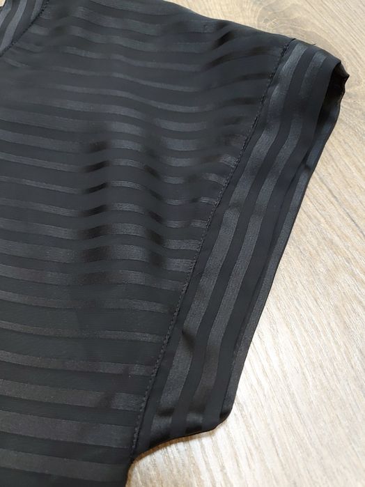 H&M БЛУЗА базовая чёрная блузка топ туника