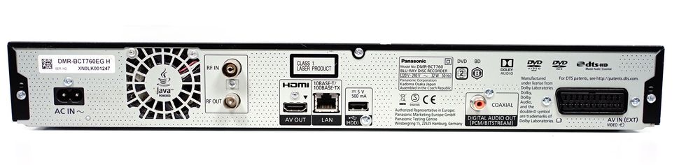 Nagrywarka BLU-RAY Panasonic DMR-BCT760 USB HDD 500GB