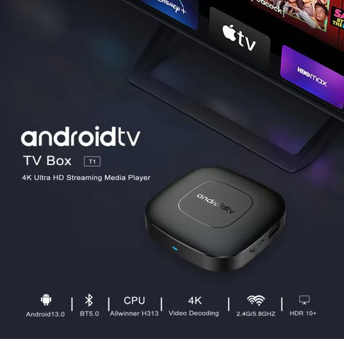 Tv Box Android 13 com bluetooth e Wi-Fi dual band 2.4 e 5G