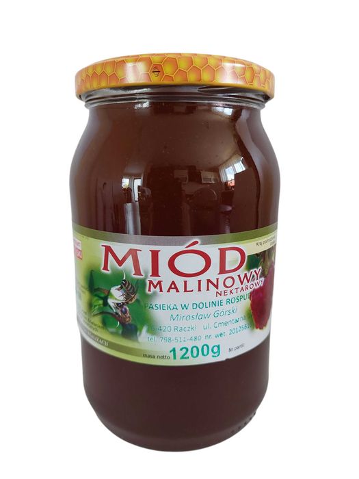 Miód Malinowy z Doliny Rospudy, Suwalszczyzny 2025r.