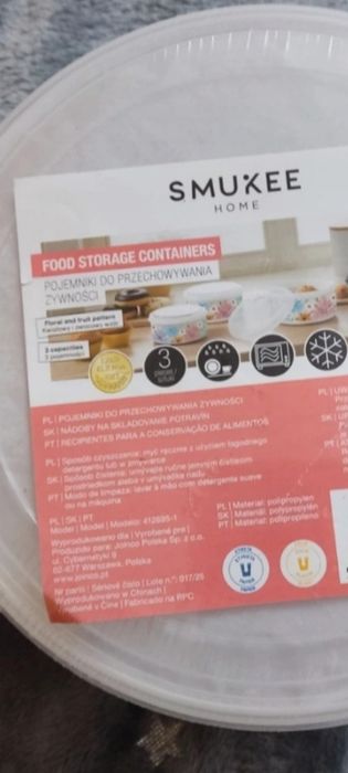 Nowe ! Zestaw 3 miseczek z pokrywką