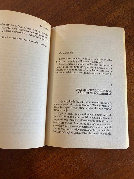 O Nome das Coisas, Reflexão em Tempo de Mudança - Zita Seabra