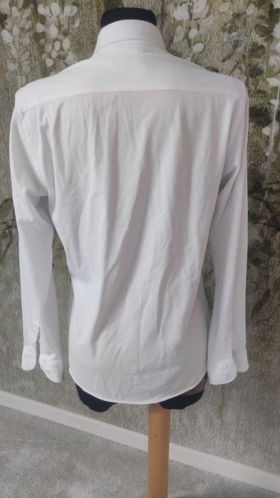 Męska biała koszula - młodzieżowa slim fit rozmiar S
