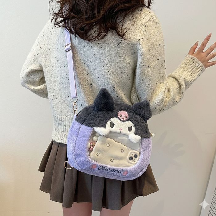 Плюшева сумка Куромі Kuromi з прозорим віконцем
