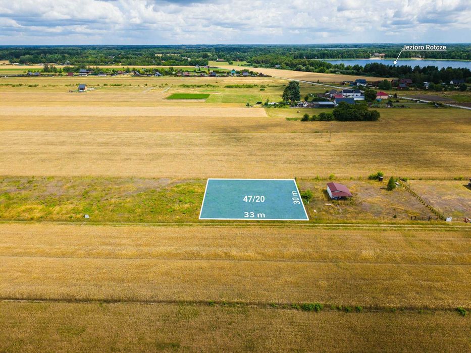 Działka rekreacyjna 10 arów ok. jeziora Grabniak, Uściwierz, Sumin