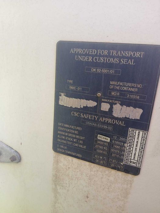 Kontener chłodniczy 40 stopowy, agregat Carrier