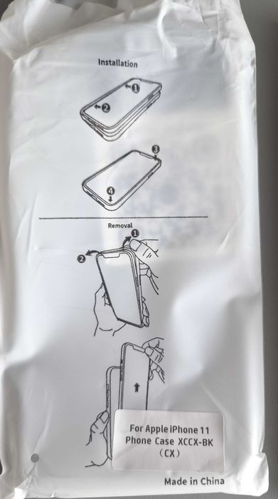 Etui case do iphone 11 + 2 szybki etui czarne Tocol