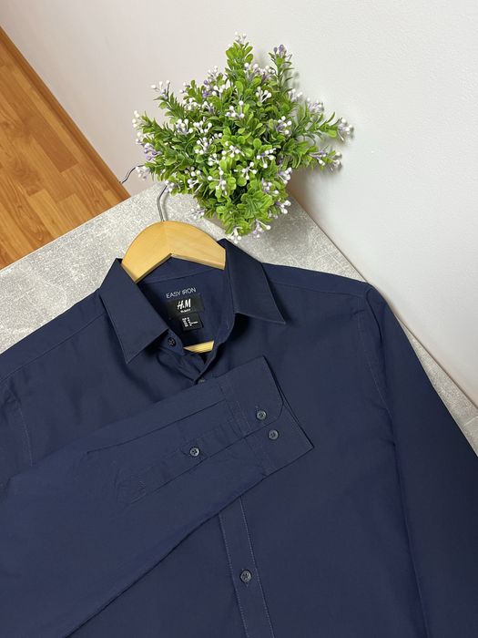 H&M рубашка мужская black & blue 2шт / Размер М