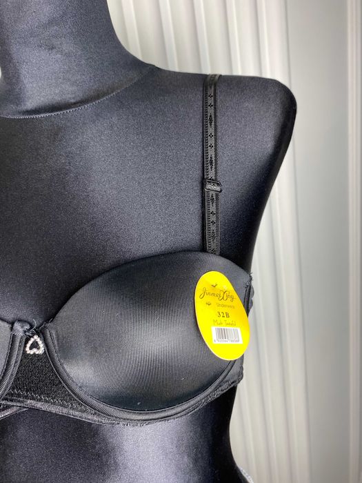 Nowy biustonosz czarny 70B bez push up usztywniany gładki underwear