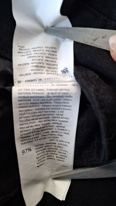 Cargo bawelna z elastanem, nad kostkę spodnie