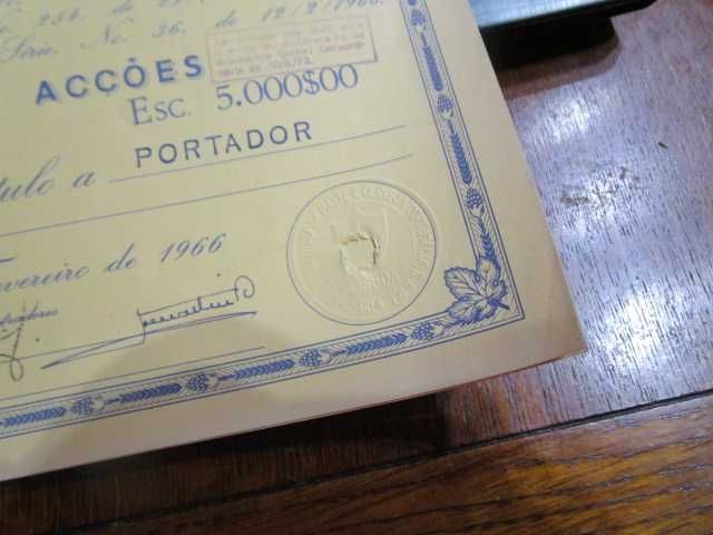 Ações Cerveja Companhia Portugália 1966