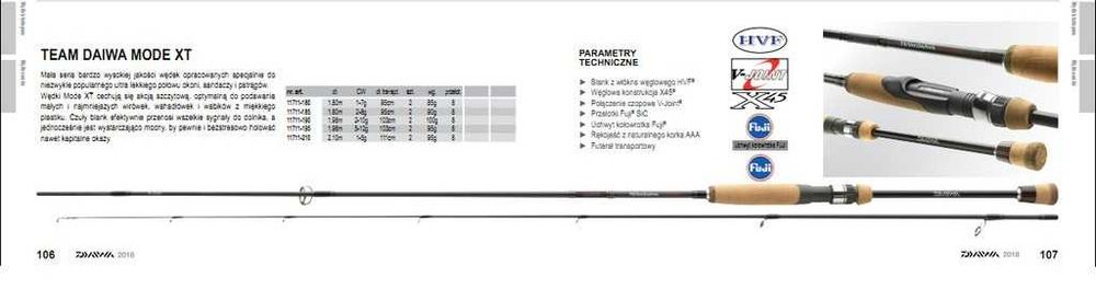 Tanie wędkarstwo - Szybka i lekka Team Daiwa Mode XT 1,80m 2-8g LF