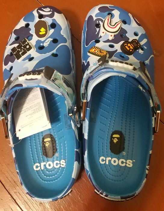 Крокси Crocs Classic Clog a Bathing Ape (BAPE) ABC Camo Blue