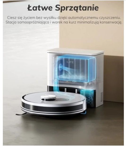 NOWOŚĆ Robot ILIFE A30 Pro 2w1/ 5000Pa/ mopuje i odkurza/ze stacją