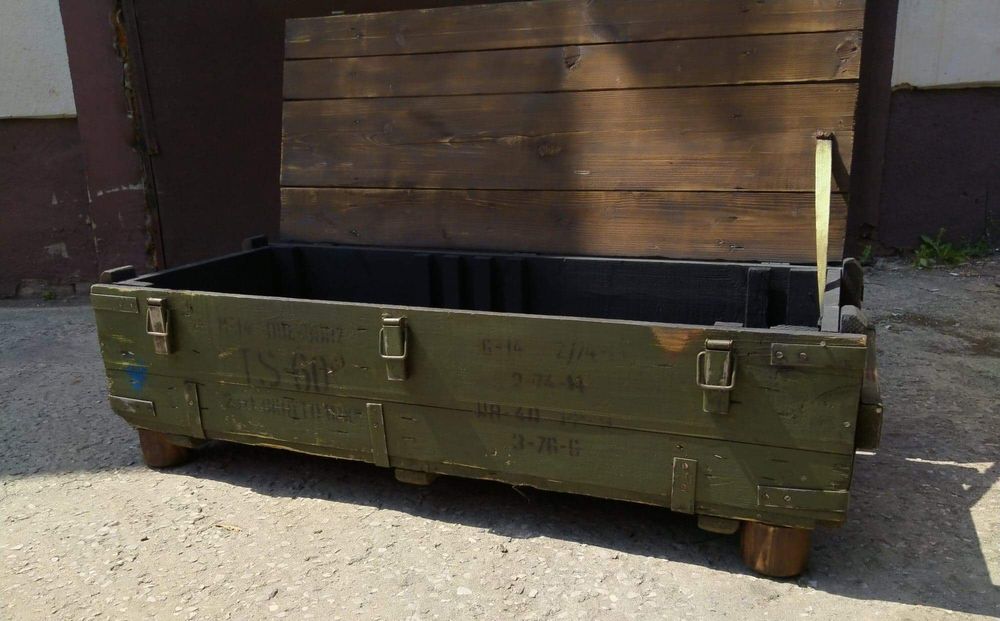 Skrzynia Wojskowa Stolik Kawowy Loft Retro Rustykalny