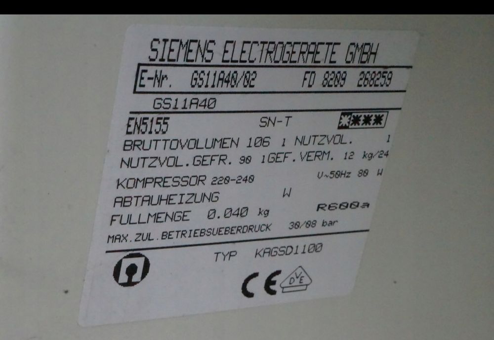 Zamrażarka szufladowa Simens