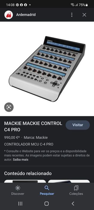 Mesa de estúdio mackie e tascam