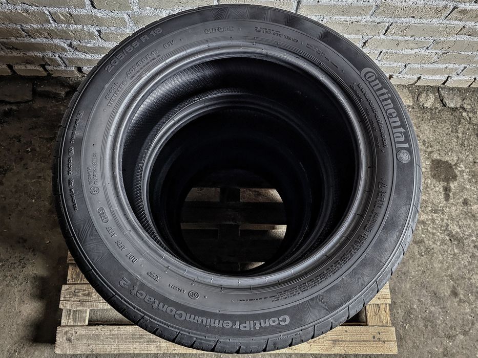 Шини 205/55r16 Continental | 2023 | 7mm | Portugal | Як нові | Ідеал