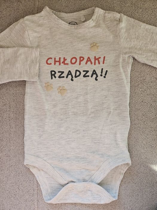 Cienkie, bawełniane body z długim rękawem, Chłopaki rządzą, Cool Club