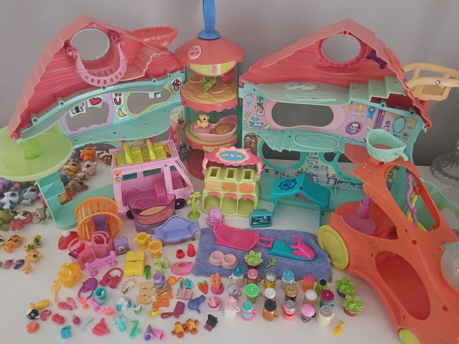 Zestaw lps figurki 126 szt , akcesoria,domek