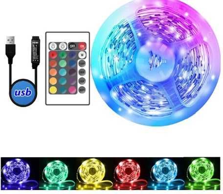 Tira de LED RGB 5050 com comando ( 10 metros )