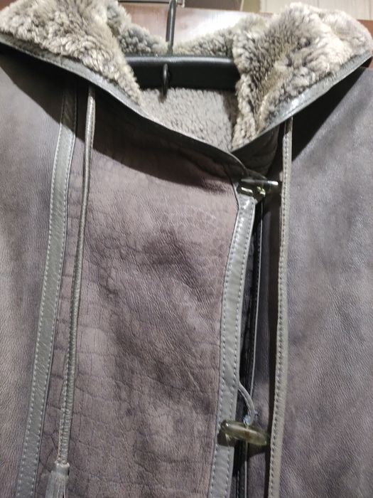 Дублёнка натуральная женская с капюшоном 52-54