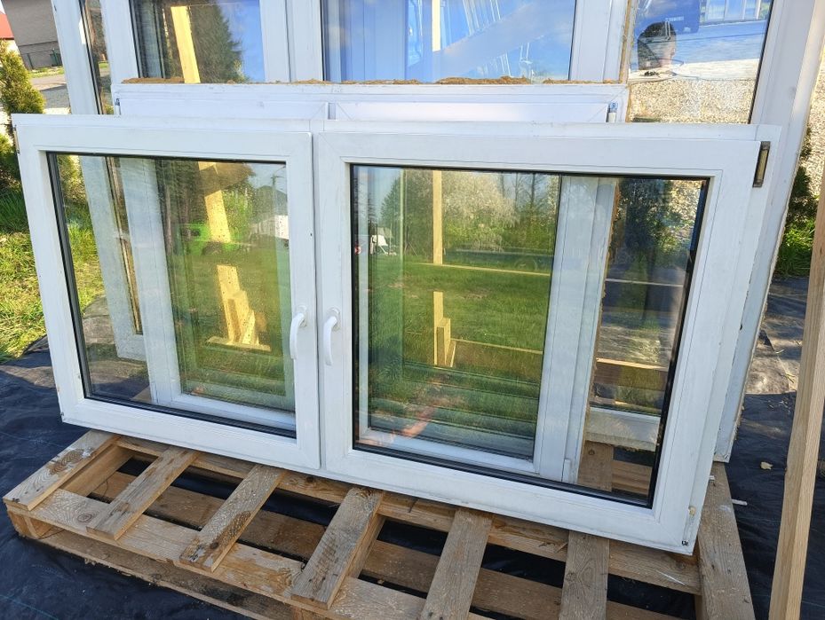 Okno 200x102 plastikowe rozwierno uchylne białe 2-szybowe