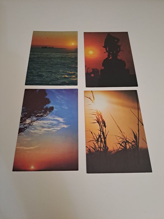 Postais de pôr de Sol em Portugal
