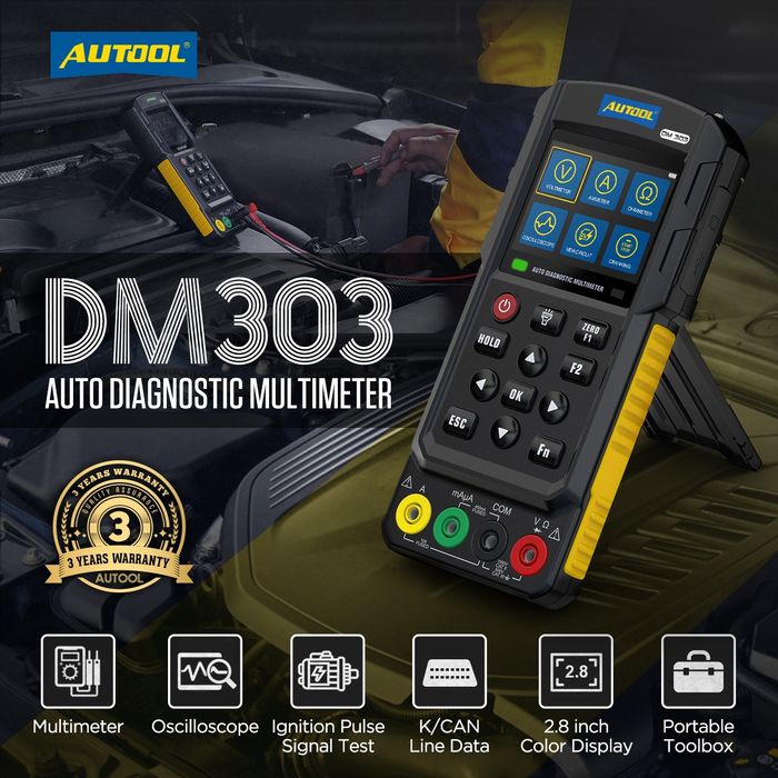 Autool DM 303 - автомобильный мультиметр-осциллограф