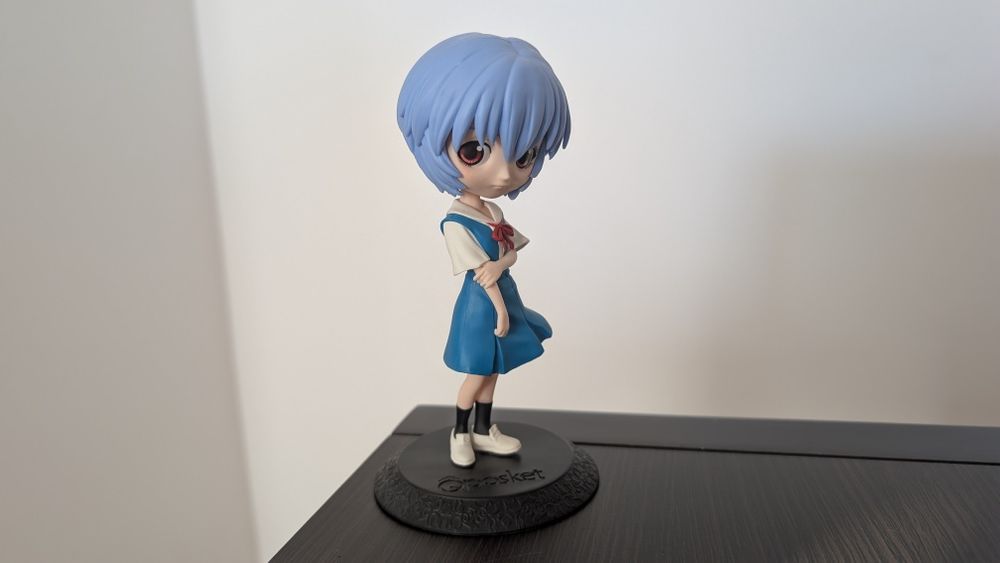 Evangelion Rei Ayanami Q Posket Bandai Spirits figurka School Uniform