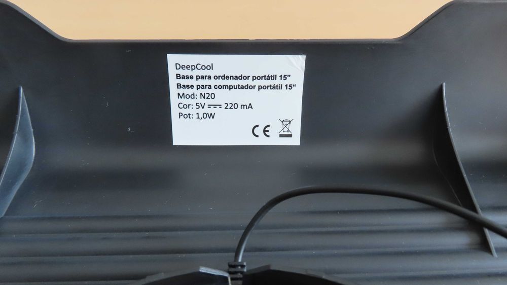 Base ventilada - DeepCool N20 para PC de 15 polegadas