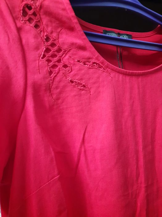 Плаття льон червоного кольору