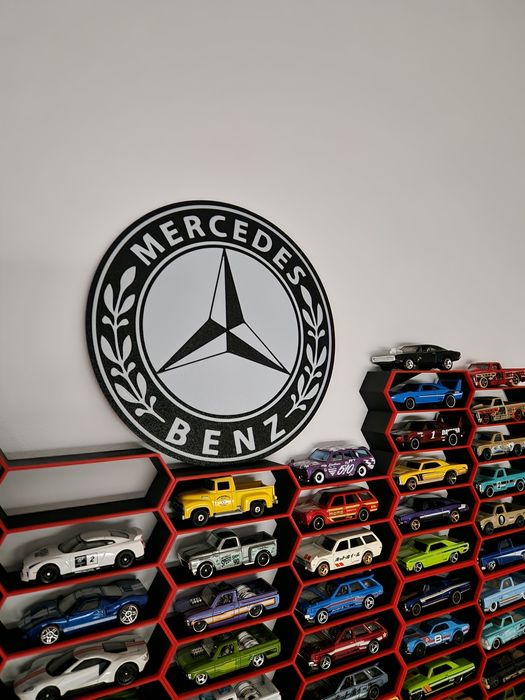 Dekoracyjna okrągła tabliczka ścienna logo MERCEDES znak hot wheels