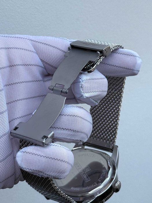 Швейцарские мужские часы Breitling B20 Silver-Blue