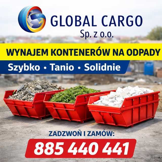 Wywóz odpadów kontener na gruz odpady budowlane opróżnianie domów