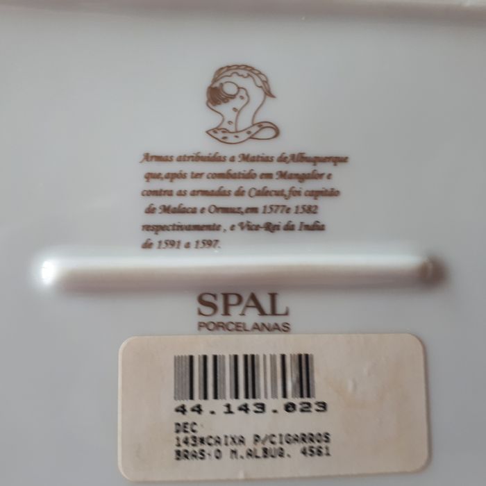 Caixa e cinzeiro porcelana SPAL